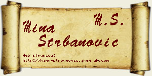 Mina Štrbanović vizit kartica
